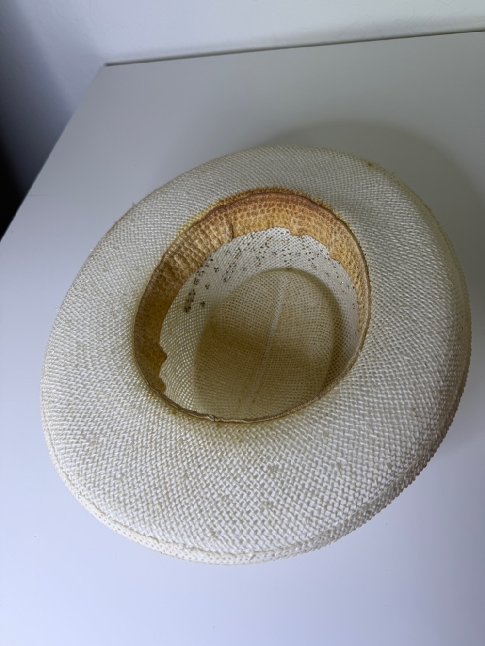 Vintage Embellished Straw Panama Hat - Cream - Picture 3 of 5